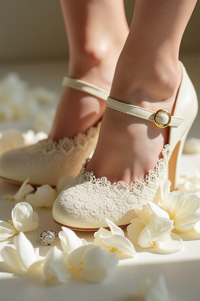 charming vintage bridal footwear