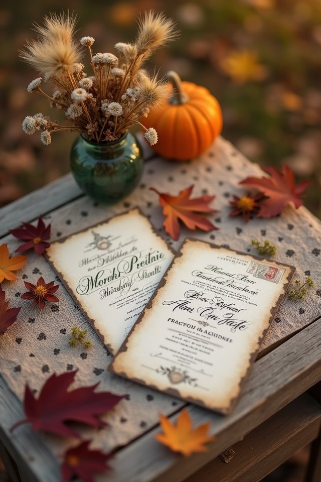 charming vintage postcard invites