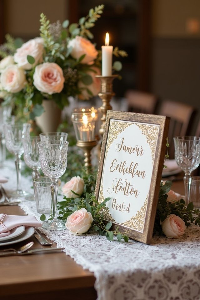 charming vintage wedding signage