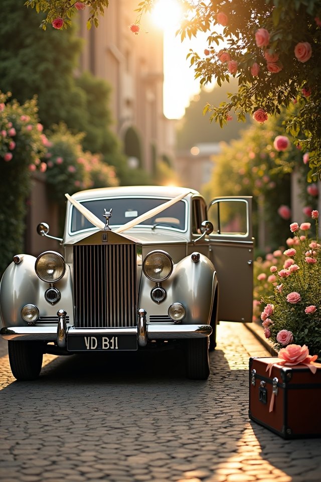 charming vintage wedding transportation