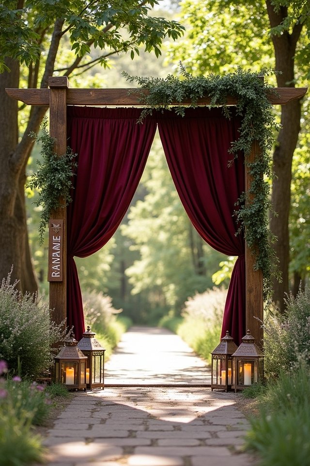 charming wooden wedding signage