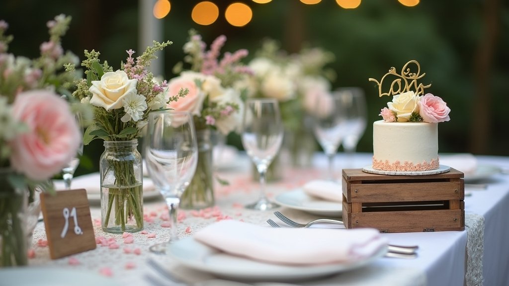 chic and compact wedding decor