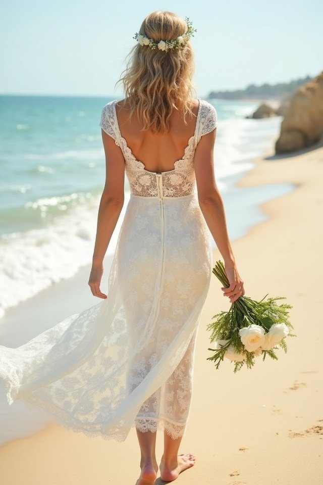 chic beach wedding attire