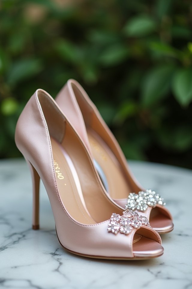 chic blush peep toe elegance