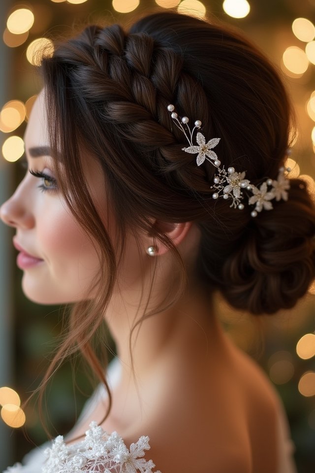 chic braided crown hairstyle