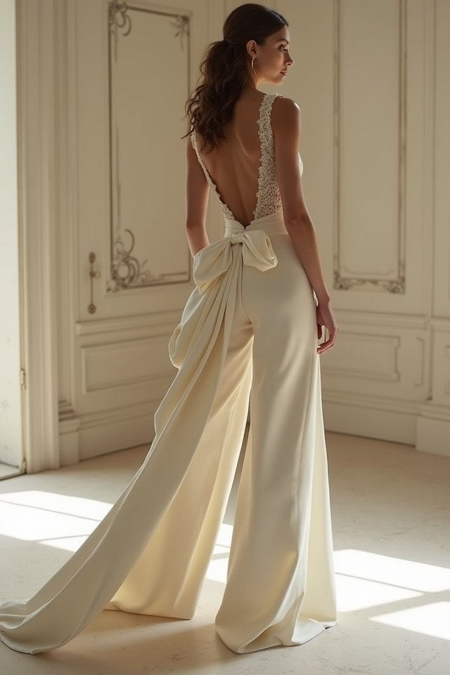 chic bridal jumpsuit alternative