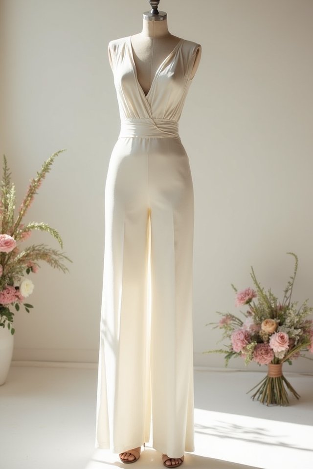 chic confident bridal jumpsuit