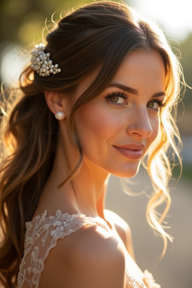 chic elegant side ponytail