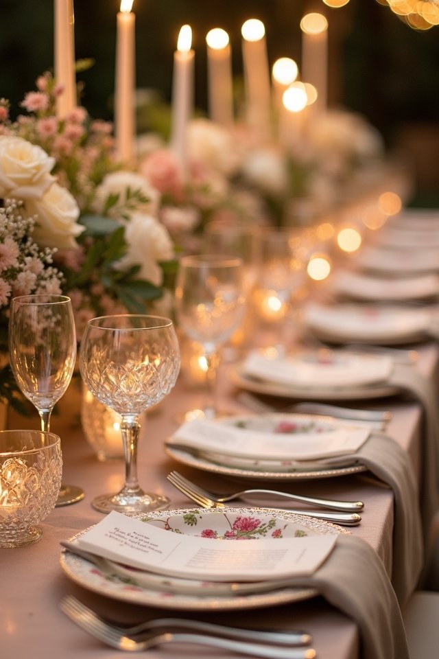chic elegant table arrangements