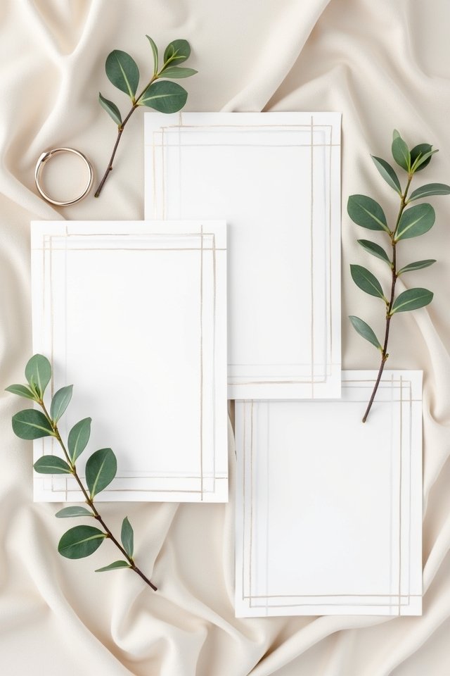 chic geometric wedding invitations
