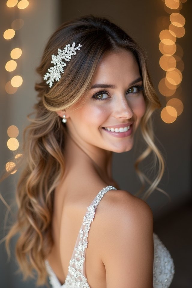 chic glamorous side ponytail