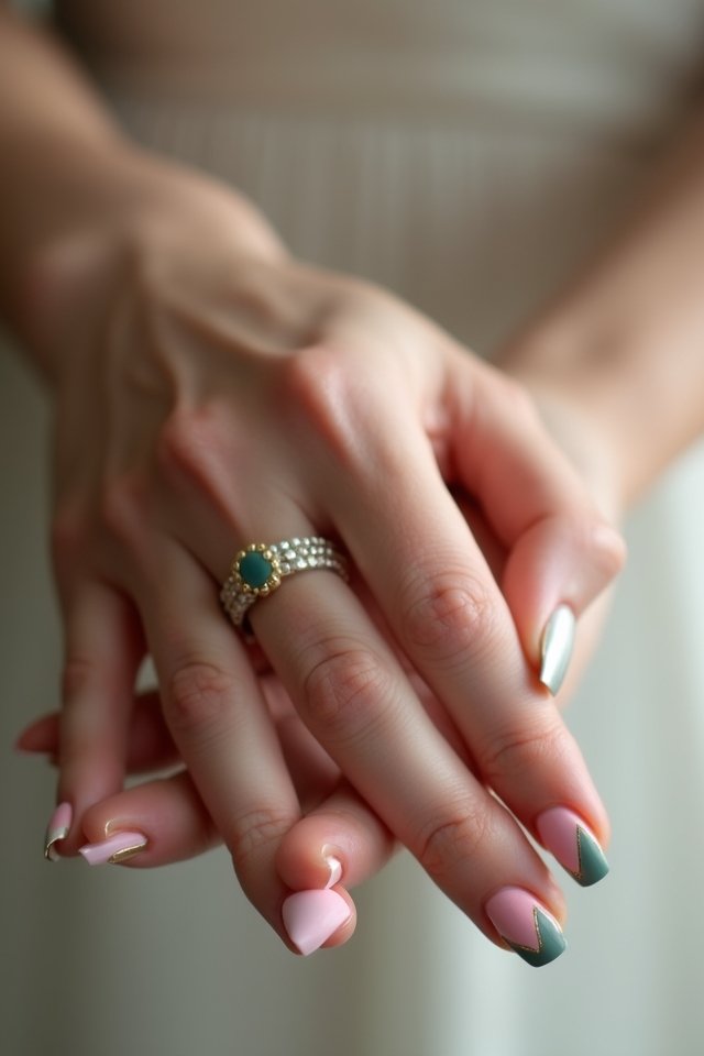 chic matte bridesmaid nail designs