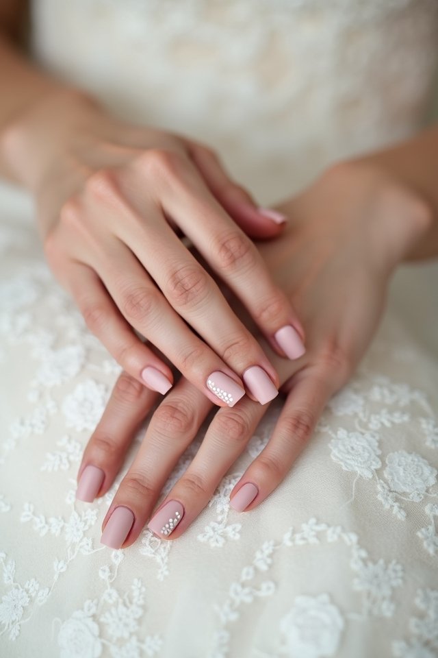 chic matte nails with shine