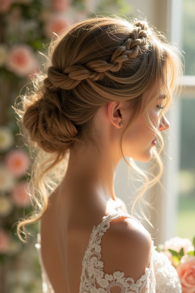 chic messy bun hairstyle