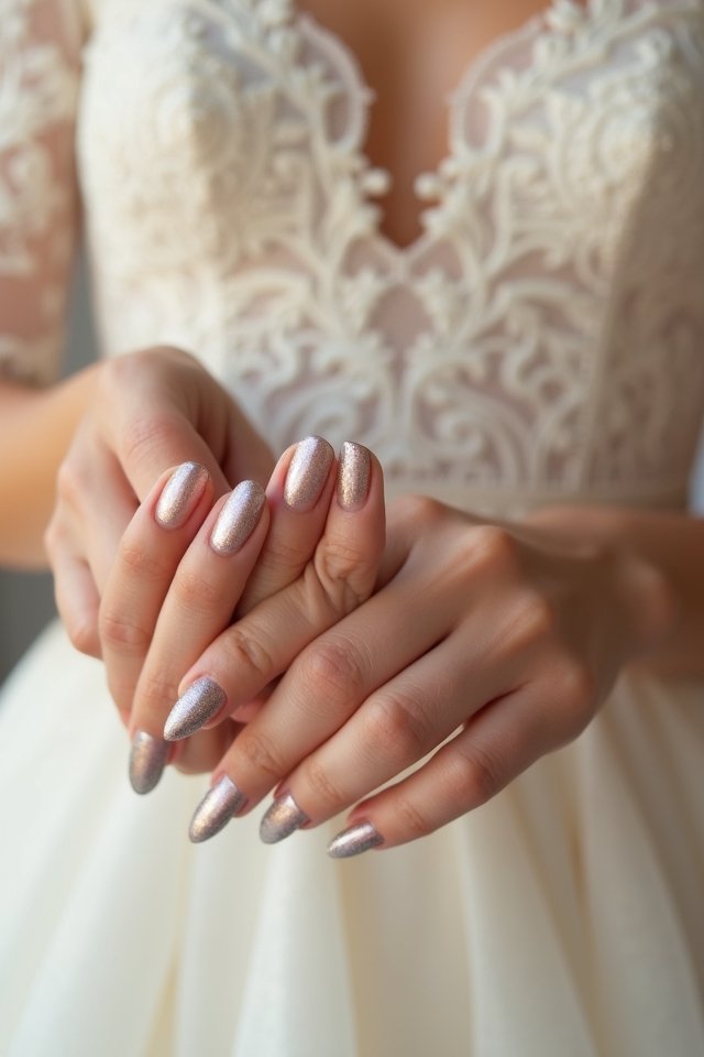 chic metallic foil nails