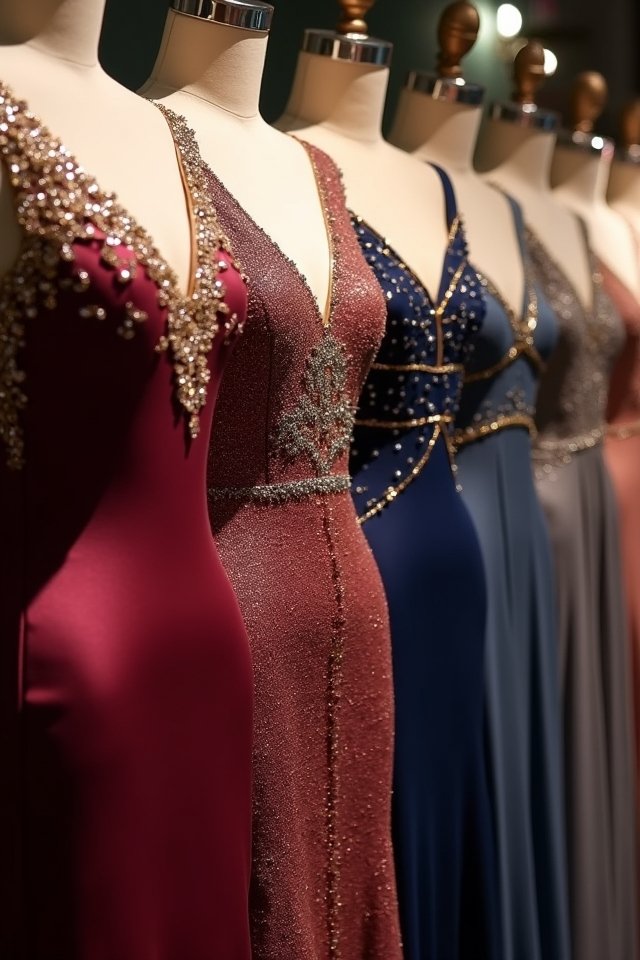 chic metallic sheath dresses