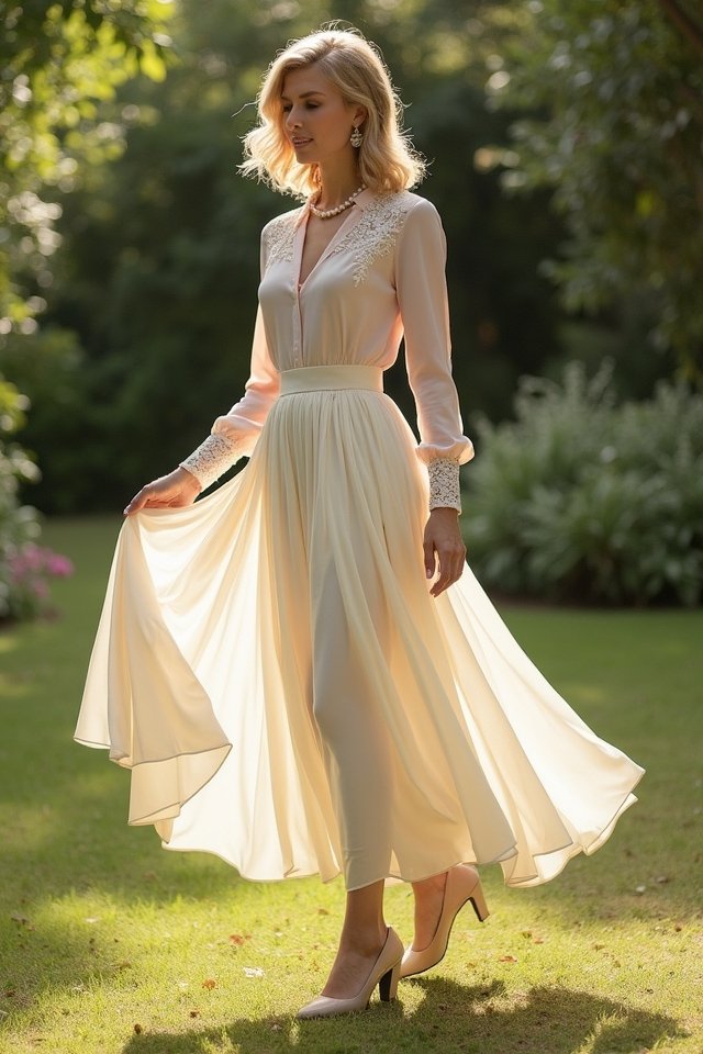 chic midi skirt ensemble