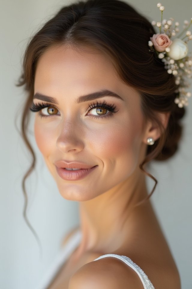 chic minimalist bridal beauty