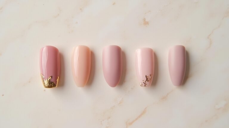 chic minimalist bridesmaid nails