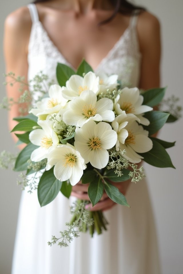 chic minimalist wedding bouquet