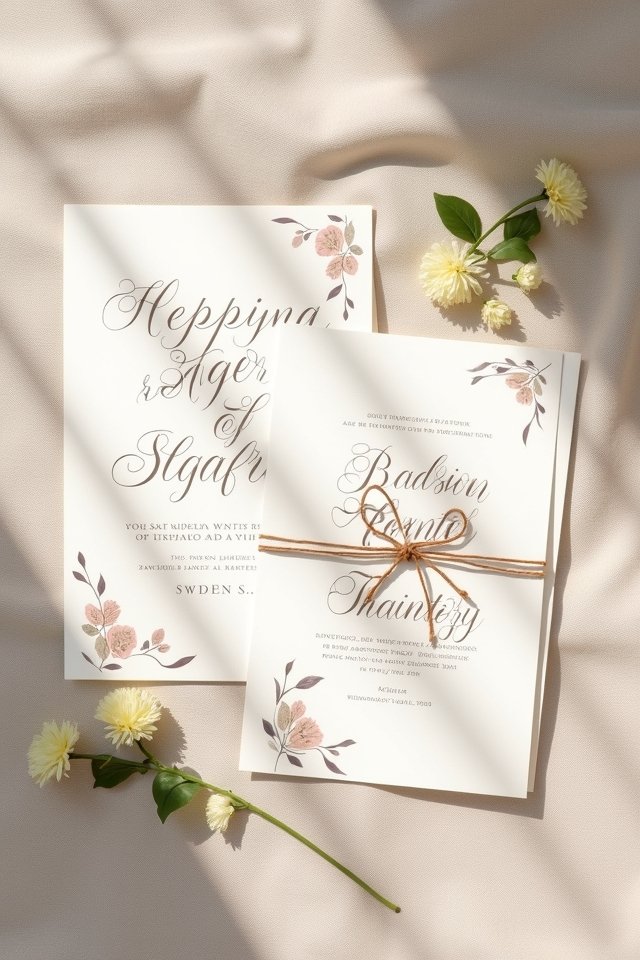 chic minimalist wedding invitations