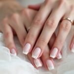 chic minimalist wedding nails