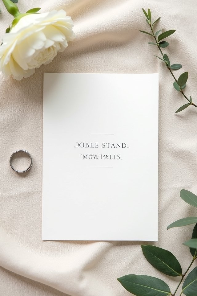 chic minimalist wedding typography