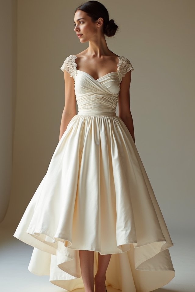 chic modern tea length dress