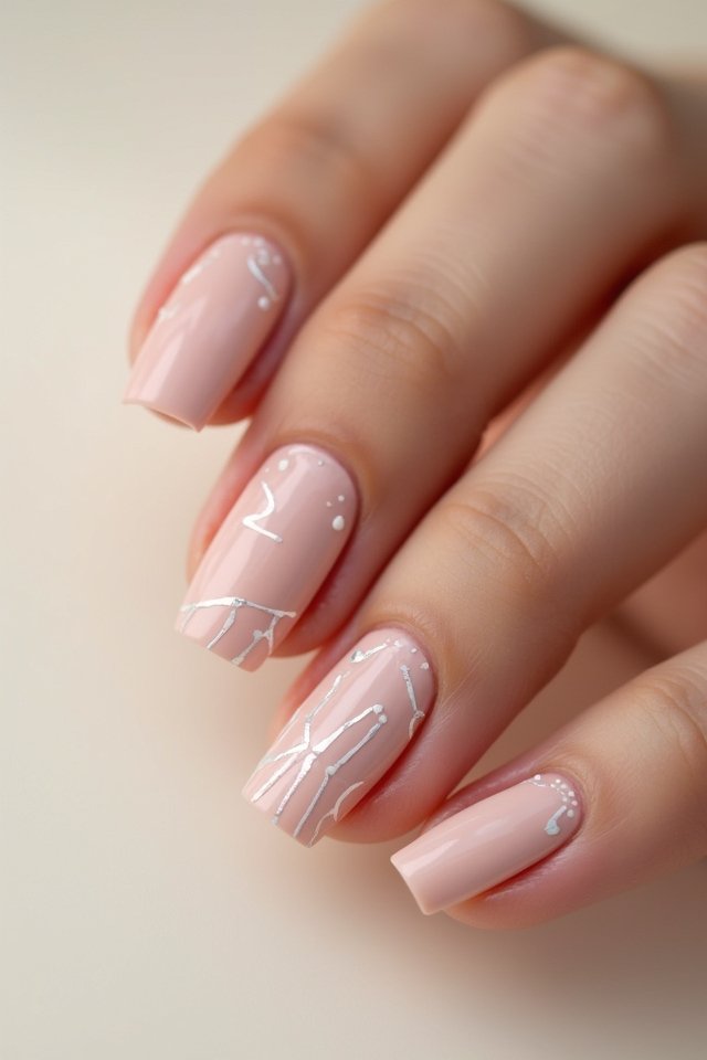 chic negative space nails