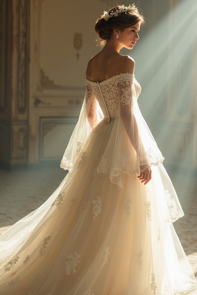 chic off the shoulder elegance