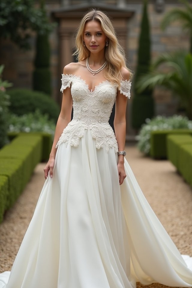 chic off the shoulder elegance