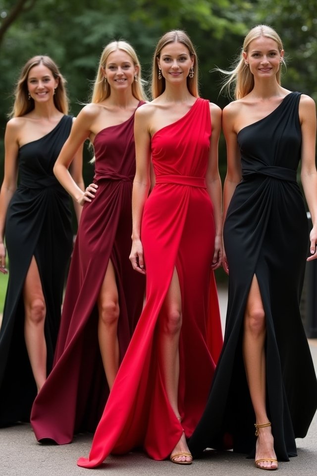 chic one shoulder dress elegance