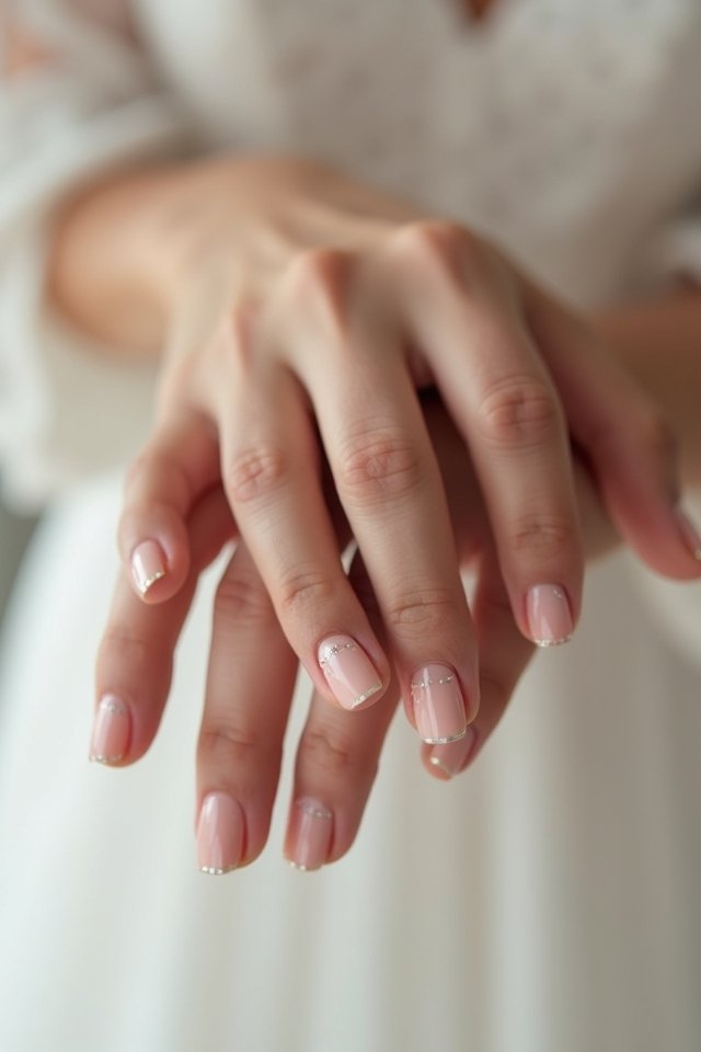chic pearl dot manicure