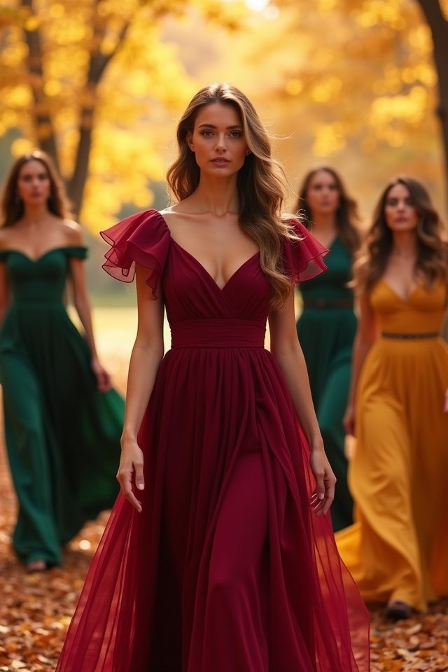 chic ruffled a line dress