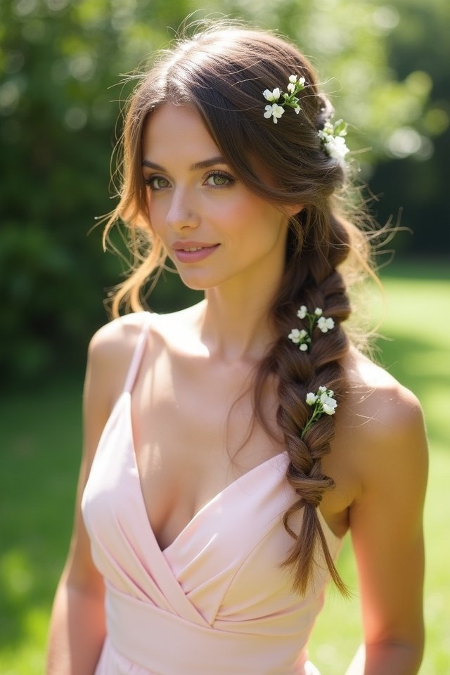 chic side braid elegance