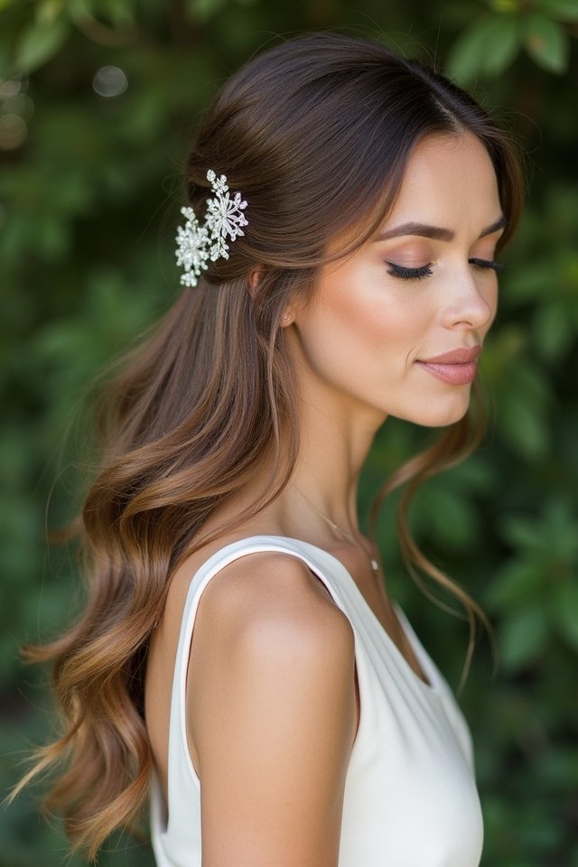 chic sleek bridal hairstyle