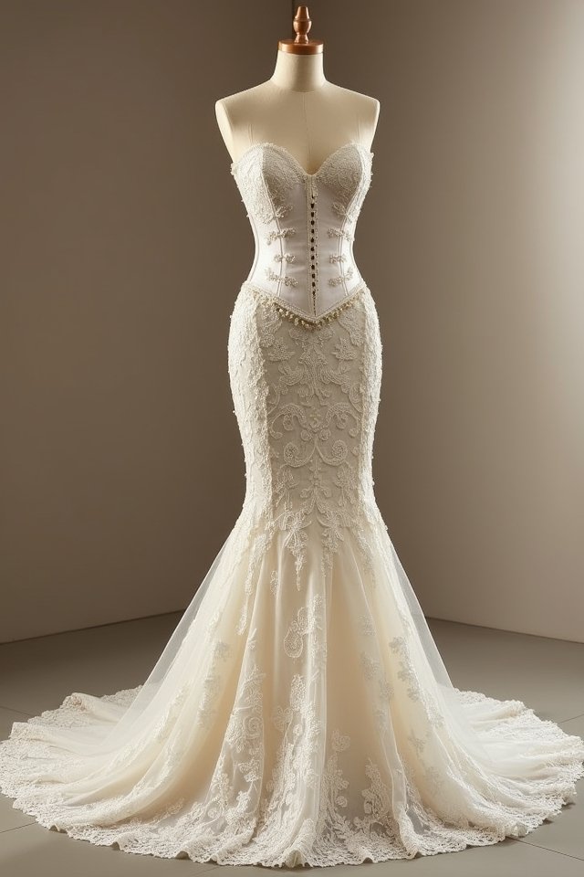 chic structured mermaid gown