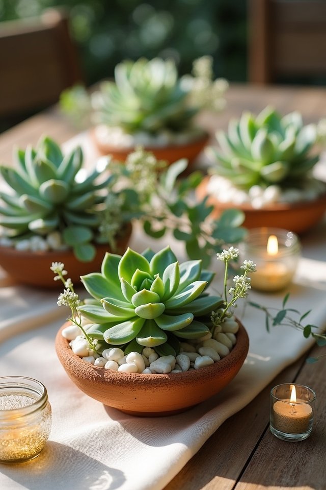 chic succulent centerpiece ideas