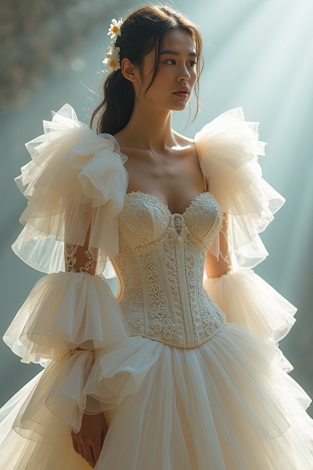 chic tailored bodice sleeves