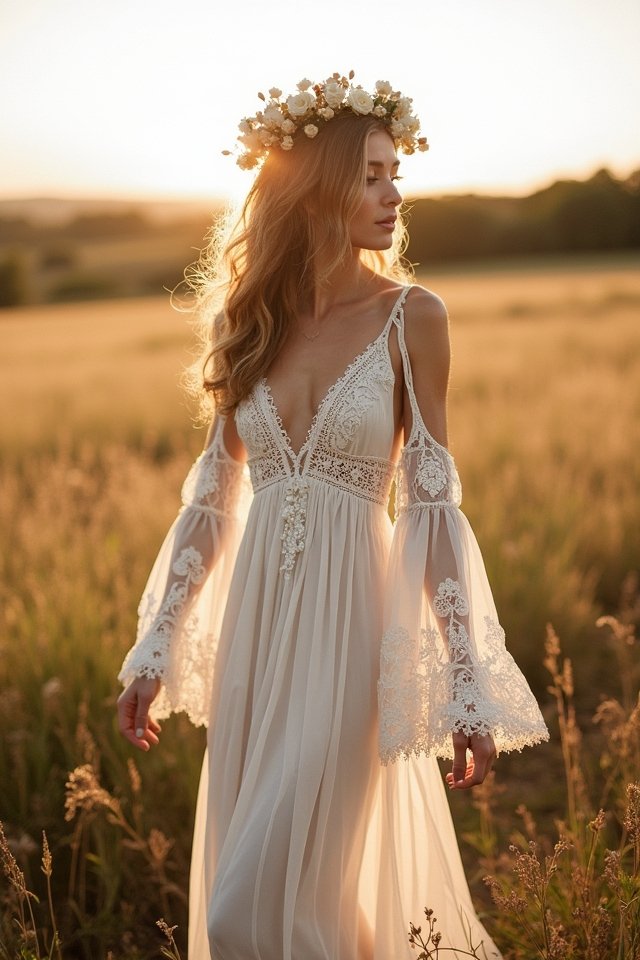 chic tailored bohemian bridal suits