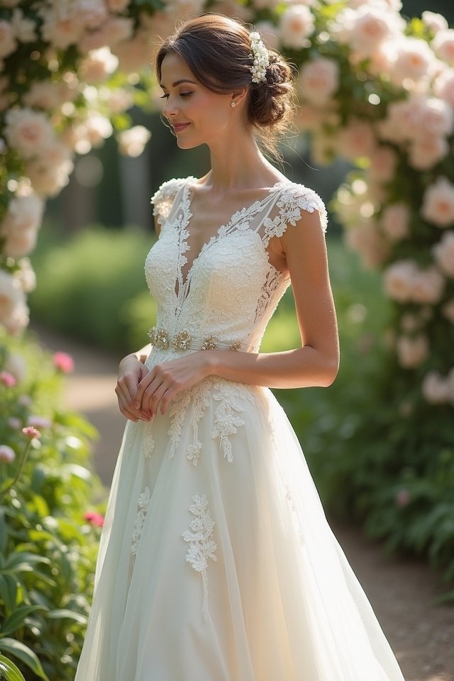 chic tea length wedding dress