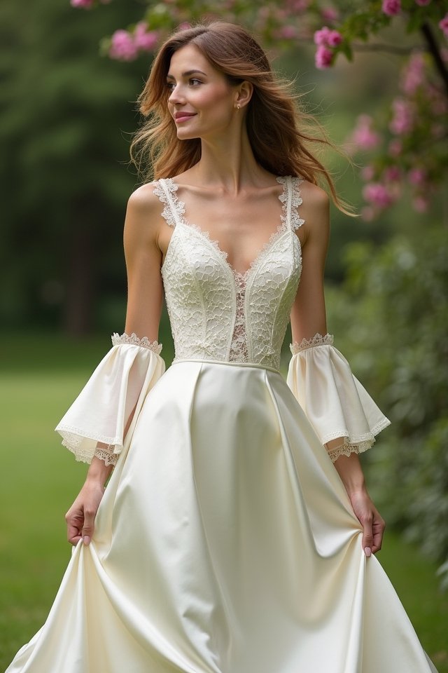 chic tea length wedding dress