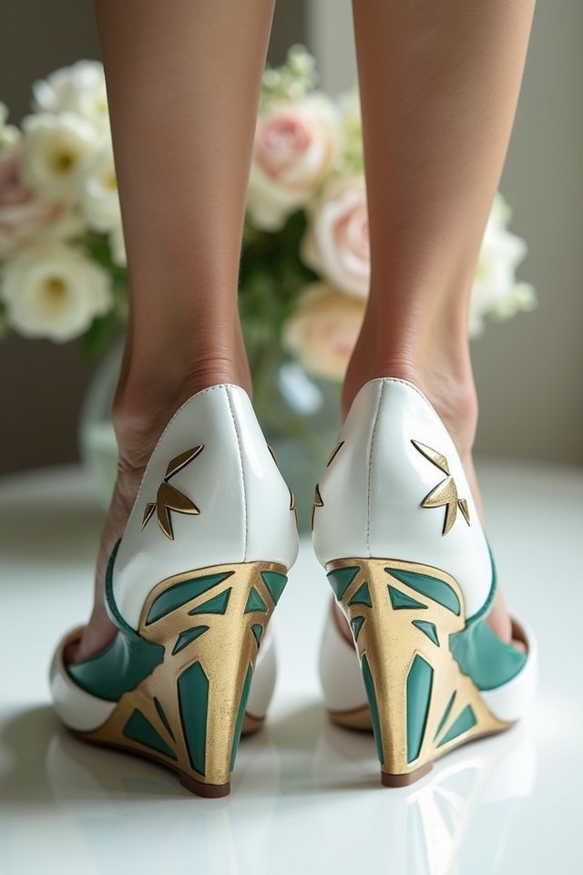 chic triangular wedges for weddings