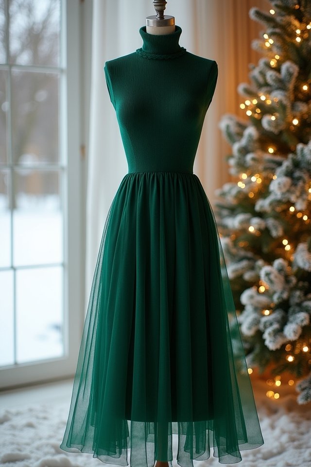 chic turtleneck midi elegance