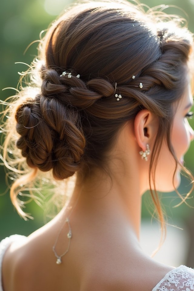chic twisted bridal updo