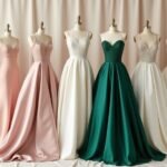 chic unique satin gowns