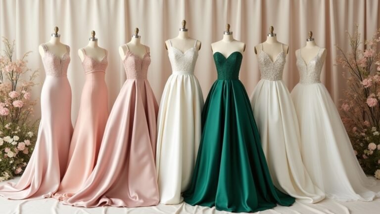 chic unique satin gowns
