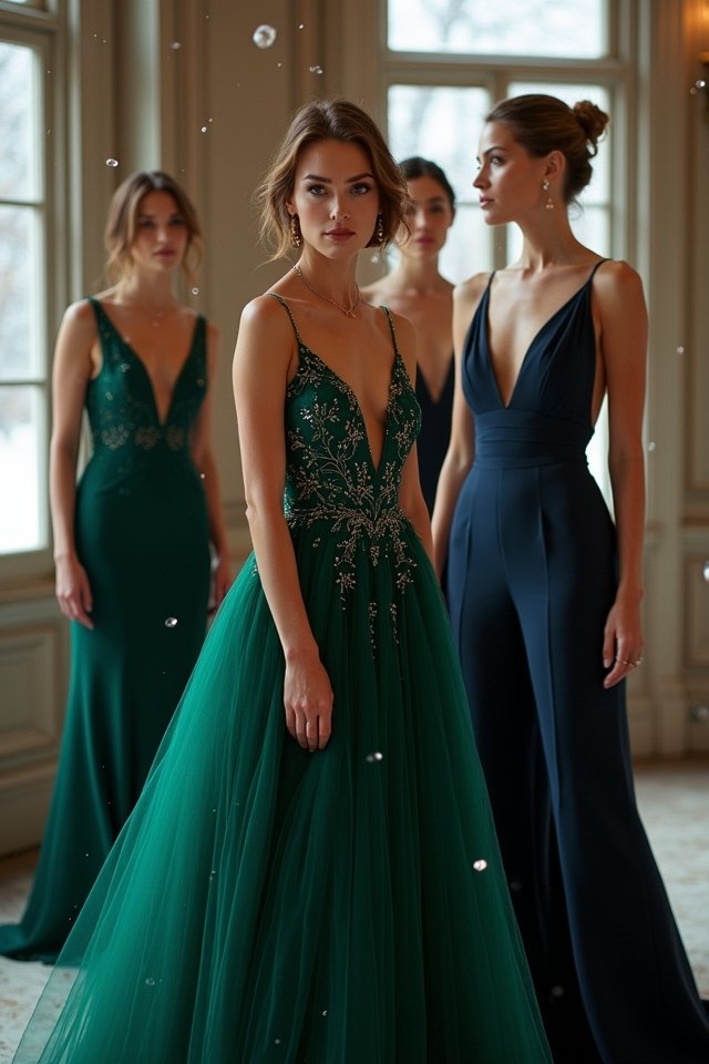 chic velvet cocktail jumpsuits