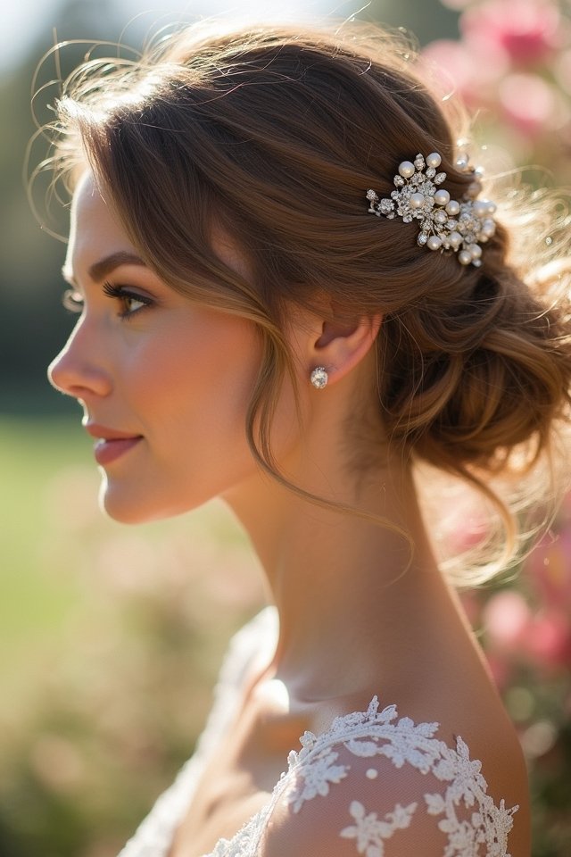 chic voluminous bridal ponytail