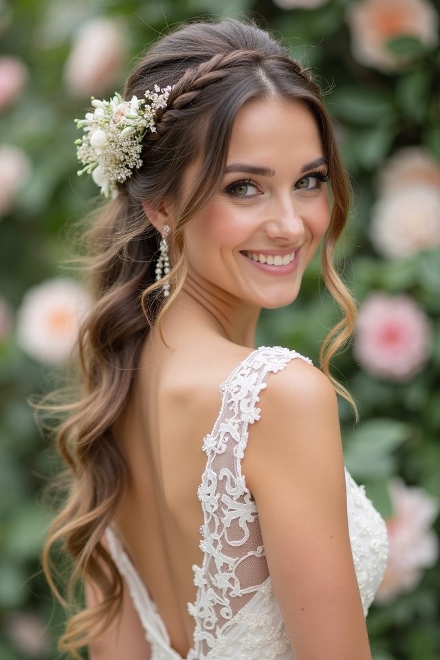 chic waterfall braid elegance